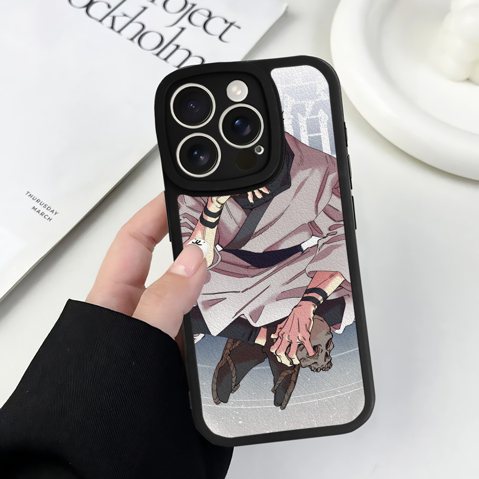 （画像用） 呪術廻戦 Jujutsu Kaisen 【iPhone 16シリーズ対応】シリコンスマホケース（レザー調） 材質：シリコン